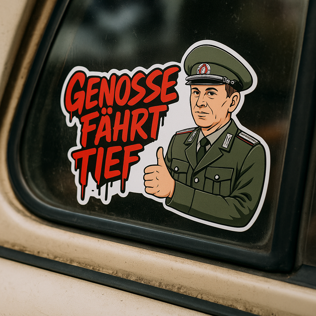 Genosse fährt tief – Sticker